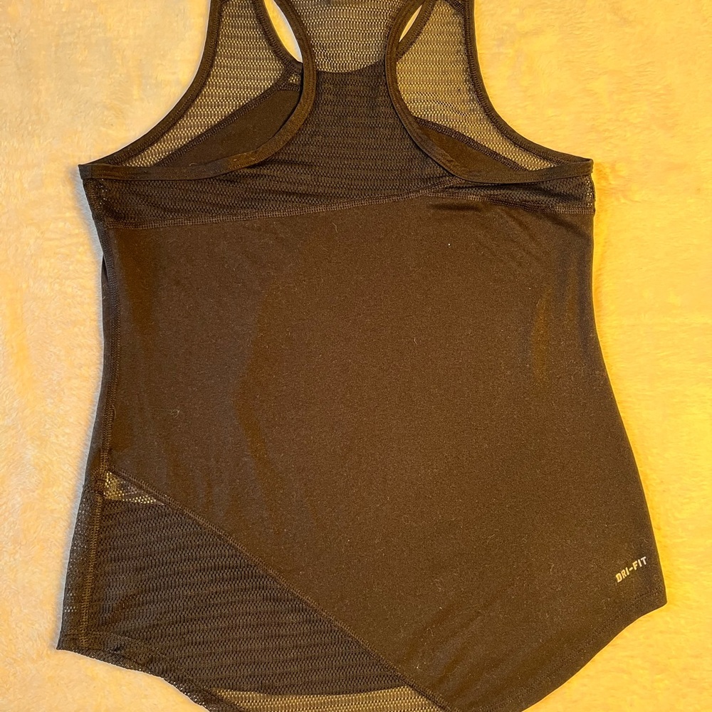 Nike Black Mesh Racerback Performance Tank - Picture 3 of 3